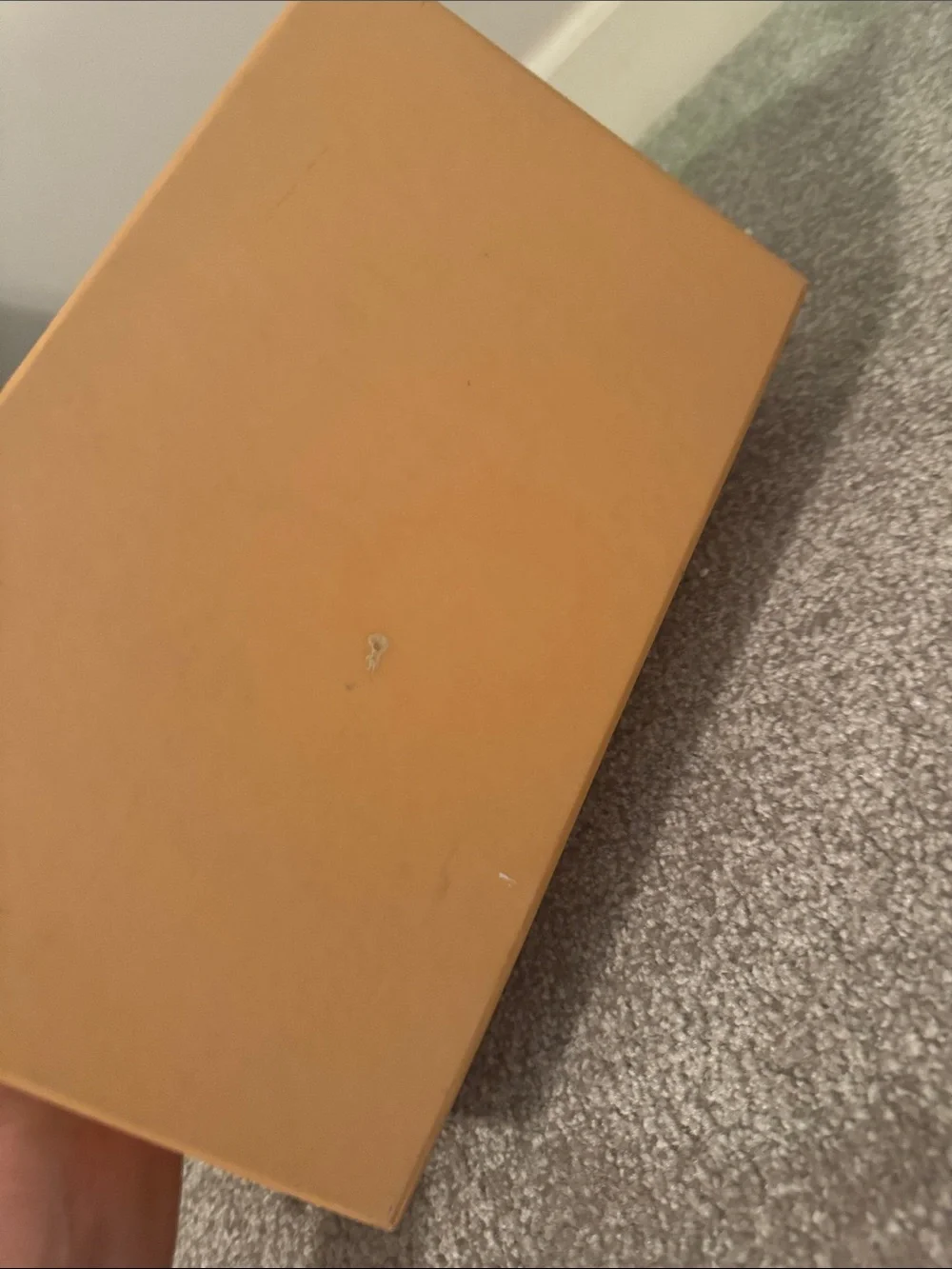 forte_forte White Storage Shoe Box with Tan Lid
